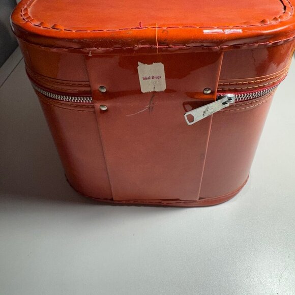 Vintage Wig Box or Hat Box Tall Mod 60s Art Deco + Wig Vintage Receipt - Picture 12 of 12